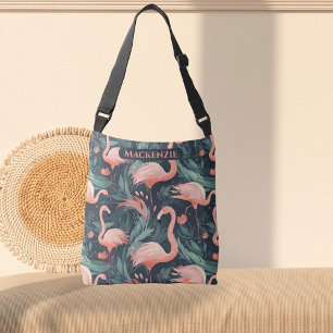 Sac Ajustable Flamant rose rose Motif tropical personnalisé