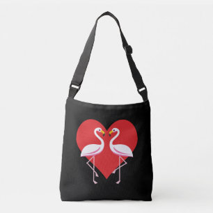 Sac Ajustable Flamants roses blancs mignons rose avec coeur roug