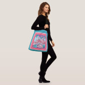 Sac Ajustable Flamants roses mignons sur rose & menthe (Sur le modèle)