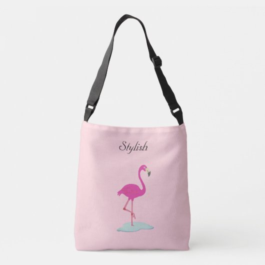 Sac Ajustable Flamingo élégant sur rose millénaire (Dos)