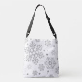 Sac Ajustable Flammes de neige en argent sur blanc (Dos)