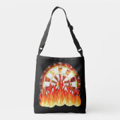 Sac Ajustable Flammes de tableau noir flamme Art Design (Dos)