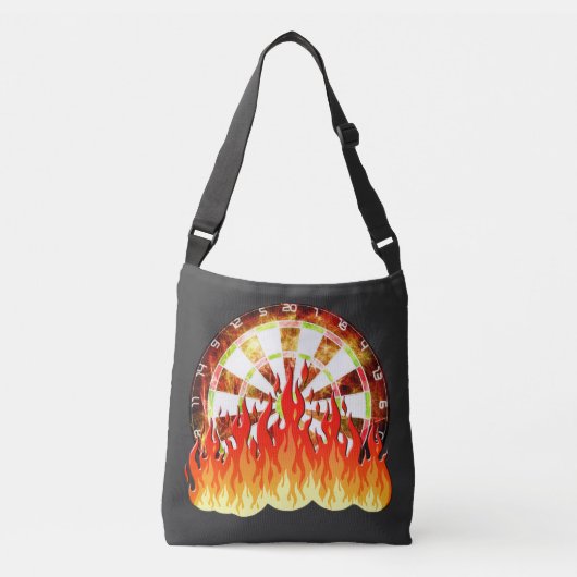 Sac Ajustable Flammes de tableau noir flamme Art Design (Devant)