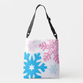 Sac Ajustable Flèches de neige rose et bleu élégant (Dos)