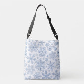 Sac Ajustable Fléchettes de neige grises sur blanc (Dos)