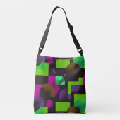 Sac Ajustable fleur abstraite, fleur néon, fleur géométrique, mo (Dos)