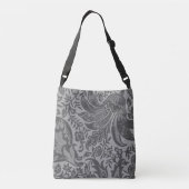 Sac Ajustable Fleur botanique grise vintage (Dos)