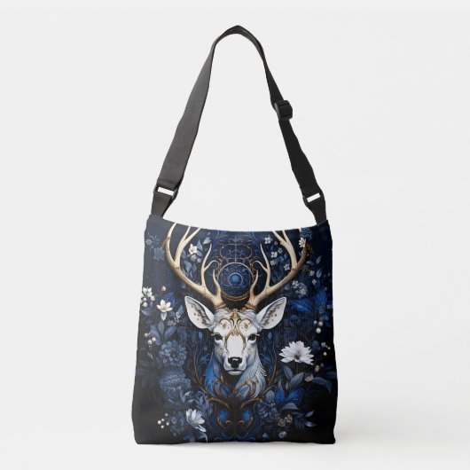 Sac Ajustable Fleur céleste de minuit Gothique Cerf (Devant)