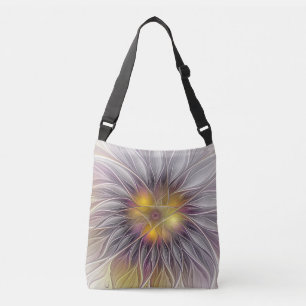 Sac Ajustable Fleur colorée lumineuse, fractale moderne abstrait