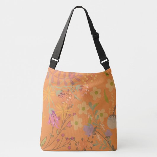 Sac Ajustable Fleur couleur feuille or Abstraite fille (Devant)