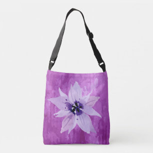 Sac Ajustable Fleur d'aquarelle violet artistique