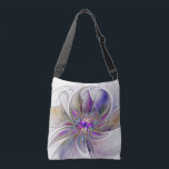 Sac Ajustable Fleur d'art Abstrait, énergique et coloré<br><div class="desc">Une puissante fleur d'imaginaire multicolore,  un art fractal floral unique. Conception pour votre sac carrossable et plus encore.</div>