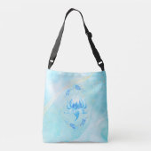 Sac Ajustable Fleur d'Azur Bleu Floral Doux (Dos)