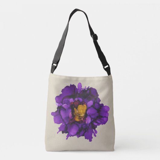 Sac Ajustable Fleur de cépages et de pivoines pourpres (Dos)