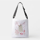 Sac Ajustable Fleur de cerise de chat mignonne (Devant)
