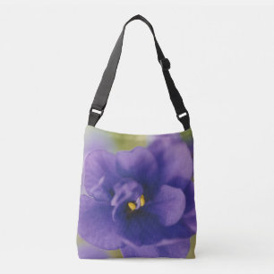 Sac Ajustable Fleur de fleurs bleues de Violet Saintpaulia Zoomé