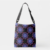 Sac Ajustable Fleur de néon bleu et rouge (Devant)