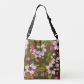 Sac Ajustable Fleur de pomme sur vert foncé (Dos)