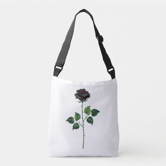 Sac Ajustable Fleur de rose noire (Devant)