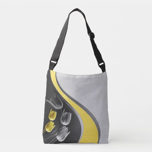 Sac Ajustable Fleur de tulipes gris et jaune 2021 couleurs (Devant)