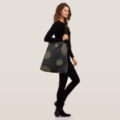 Sac Ajustable Fleur de vie or & noir (Sur le modèle)