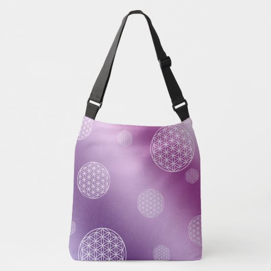 Sac Ajustable Fleur de vie violet & rose (Devant)