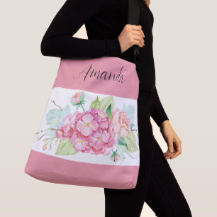 Sac Ajustable Fleur d'hortensia rose Tous les jours ou plage