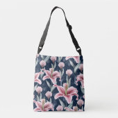 Sac Ajustable Fleur Lilly Rose Motif sans couture. (Dos)