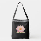 Sac Ajustable Fleur Lotus personnalisée en noir (Dos)