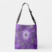 Sac Ajustable Fleur psychédélique violette Abstraite Fractal Art (Dos)