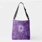 Sac Ajustable Fleur psychédélique violette Abstraite Fractal Art (Devant)