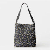 Sac Ajustable Fleur sauvage d'or sur noir (Dos)