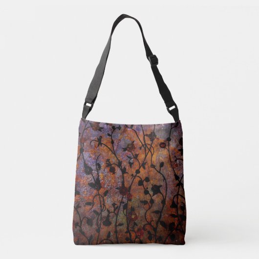 Sac Ajustable Fleur sauvage violet foncé orange (Dos)