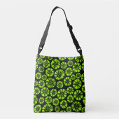 Sac Ajustable Fleurs Abstraites 031023 - Chartreuse sur Noir (Dos)