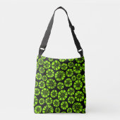 Sac Ajustable Fleurs Abstraites 031023 - Chartreuse sur Noir (Devant)