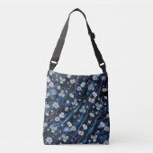 Sac Ajustable Fleurs abstraites blanches et dorées sur Simmery B (Devant)