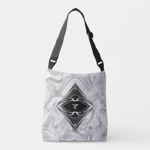 Sac Ajustable Fleurs Abstraites d'argent ou d'or sur - Silk & Ar