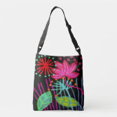 Sac Ajustable Fleurs Abstraites funky Fourre-tout (Dos)