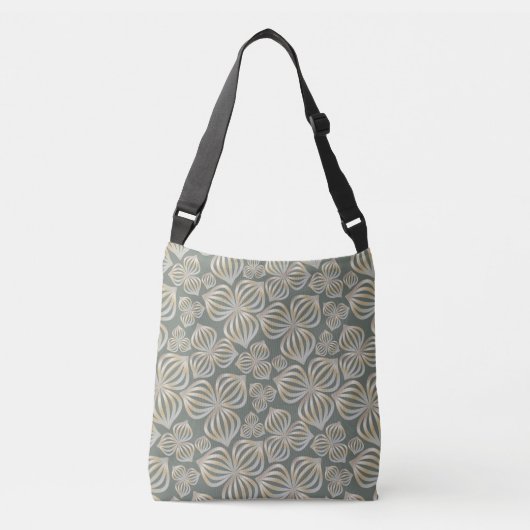 Sac Ajustable fleurs abstraites gris doré sans soudure + vos idé (Devant)
