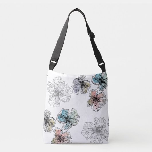Sac Ajustable Fleurs alignées sans couture abstrait PA moderne (Devant)