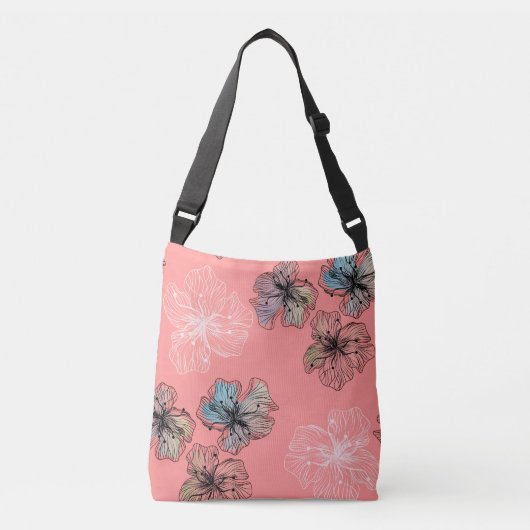 Sac Ajustable Fleurs alignées sans couture abstrait PA moderne (Devant)