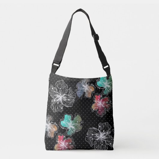 Sac Ajustable Fleurs alignées sans couture abstrait PA moderne (Devant)