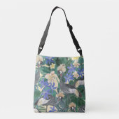 Sac Ajustable Fleurs Bleues Plumeria, Aquarelle Sans Couleur. (Dos)
