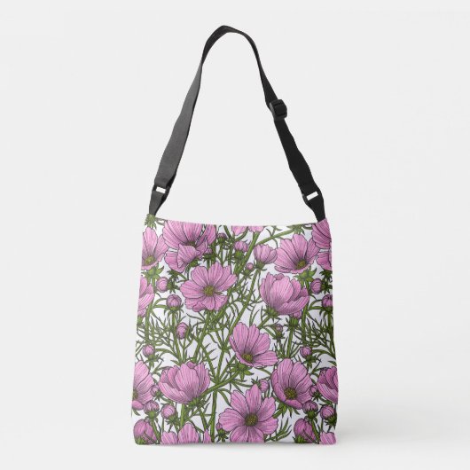 Sac Ajustable Fleurs Cosmos roses (Dos)