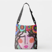Sac Ajustable Fleurs dans ses cheveux Art Abstrait (Devant)