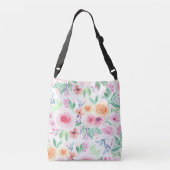 Sac Ajustable Fleurs d'aquarelle et feuilles (Dos)