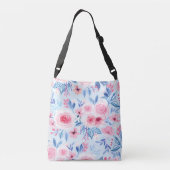 Sac Ajustable Fleurs d'aquarelle et feuilles 2 (Dos)