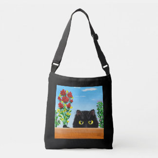 Sac Ajustable Fleurs de chats noirs