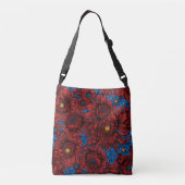Sac Ajustable Fleurs de chrysanthème rouge et coléoptères orange (Dos)