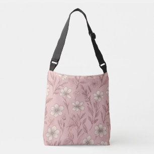 Sac Ajustable Fleurs de Cottage Rose Tendre
